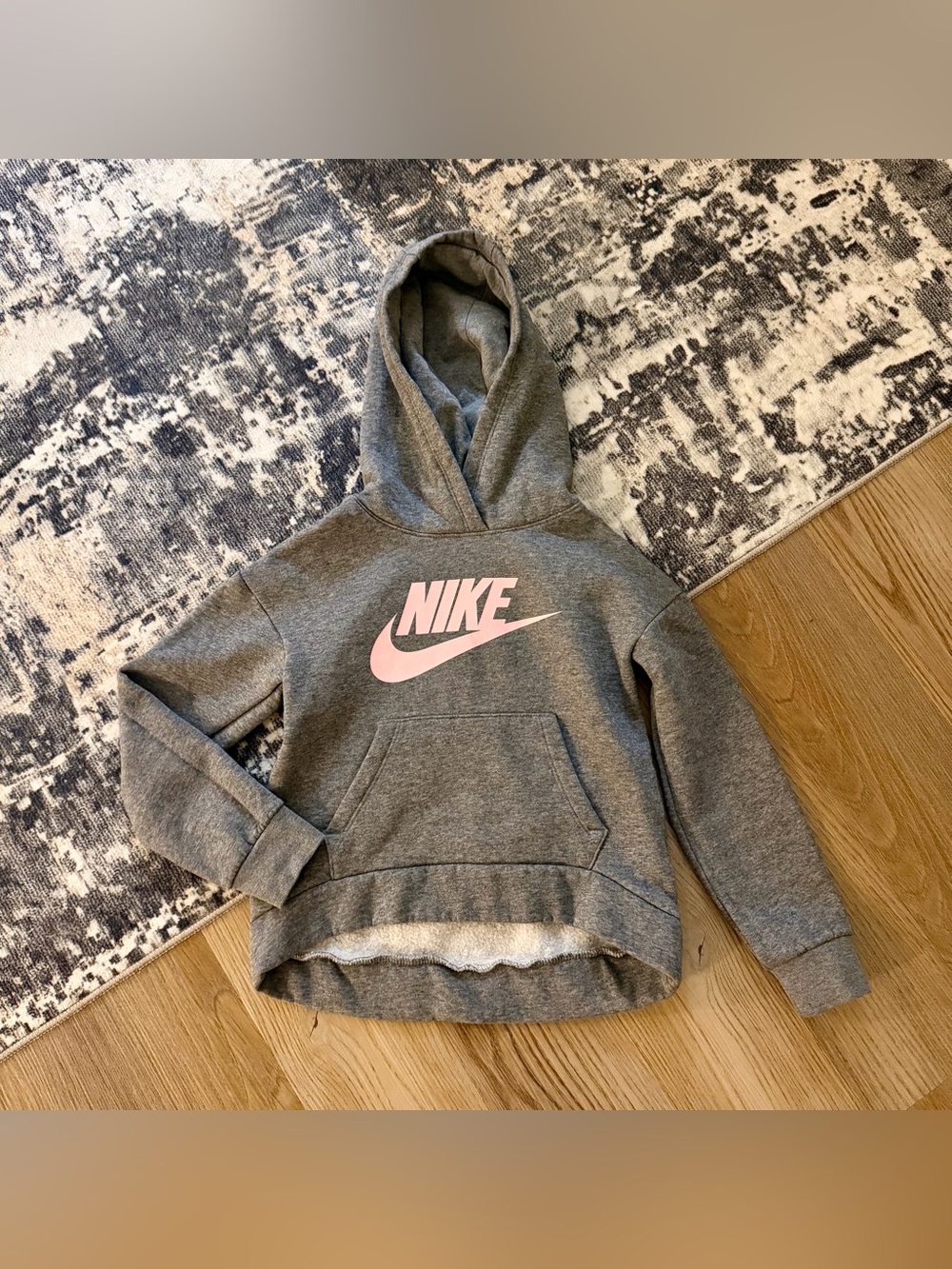 Nike Gray/Pink Hoodie, Size 5-6 YRS